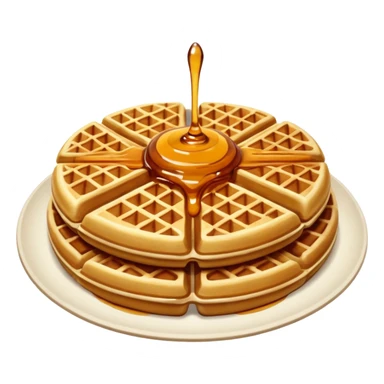 waffles with maple syrup sticker