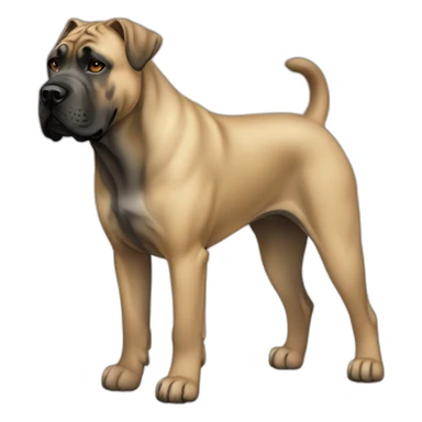 dog Cane Corso color fawn full body sticker