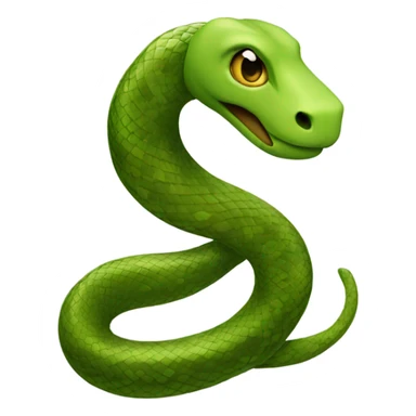 snake with shape letter U sticker