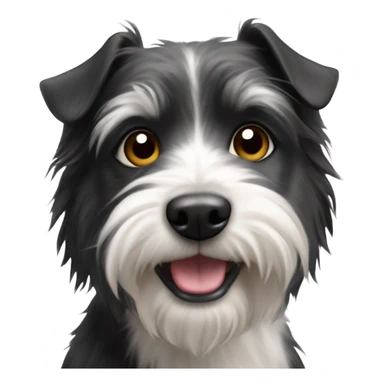 Black and white Aussie terrier mix dog sticker