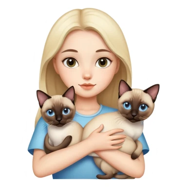 Girl holding a Siamese Cats sticker