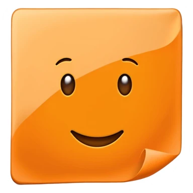 orange post-it note sticker