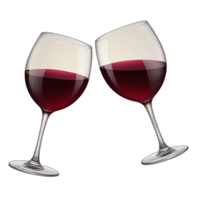 Two glasses of red wine are toasting sticker