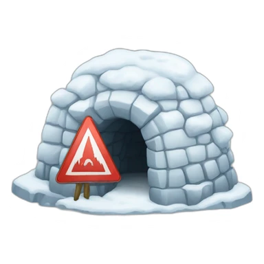 igloo danger sign sticker