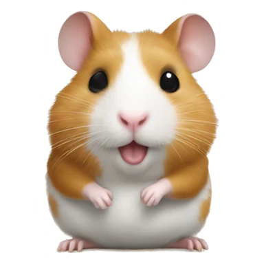  hamster is drawing a picture sticker