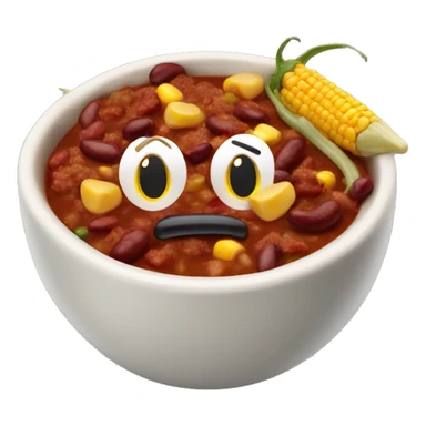 Chilli con carne with corn pieces and kidney beans sticker