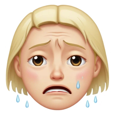 Crying soo much face sticker