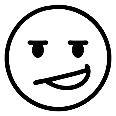sarcastic emoji with simple and expressive icon style sticker