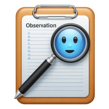 observation log. Transparent background sticker