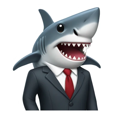 Shark in a suit sticker