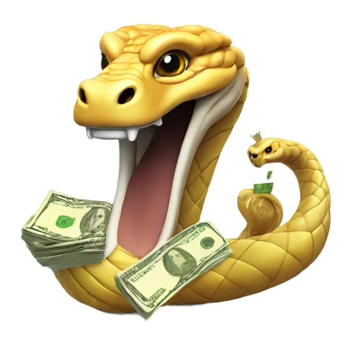 king cobra with money sticker