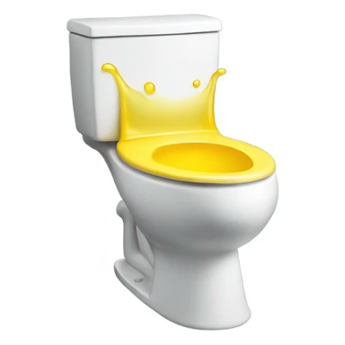A toilet full of a yellow liquid   sticker