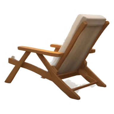 A calm beach scene with gentle waves, a comfortable lounge chair, and the warm glow of the sunse sticker