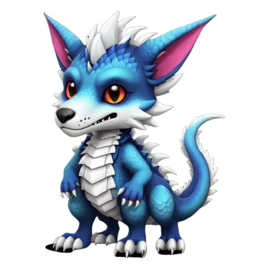 Cool gothic cute badass Vernid-Protogen-Dutch-Angel-Dragon-Sergal-Trico-Fursuit-furry-fursona sticker