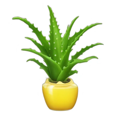 Aloe vera in yellow bottle sticker