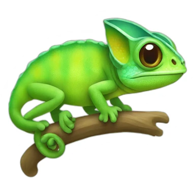 cute chameleon sticker