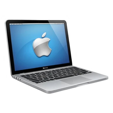 3D mac laptop sticker