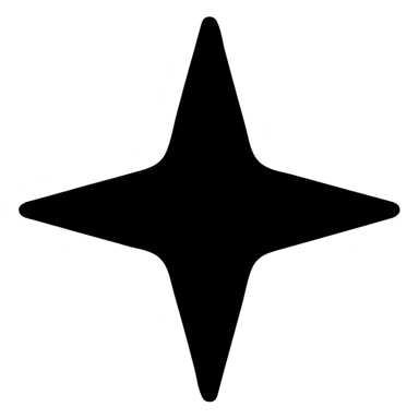 4-pointed star, filled, minimalist icon style sticker