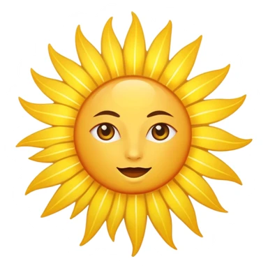 A large, bright sun, with an intense yellow center and golden rays surrounding it, illuminated and vibrant. Take your eyes and mouth away.Faceless  sticker