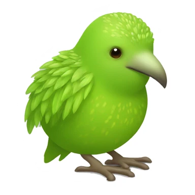 lime green kiwi bird sticker