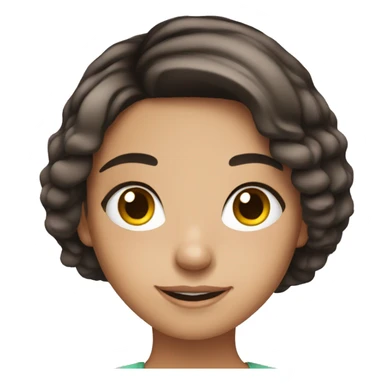 Pretty brunette girl with long eyelashes sticker