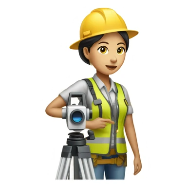pinay land surveyor with total station sticker