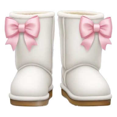 white uggs with light pink bows sticker