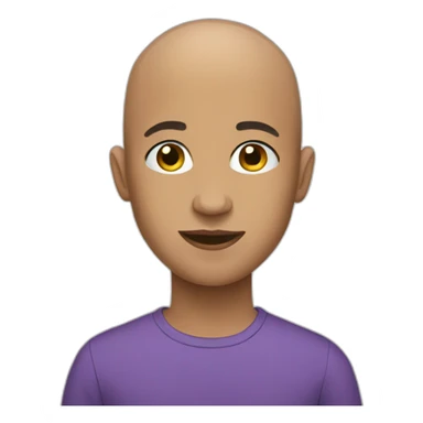 high bald teenager  sticker