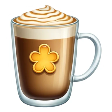 Lucky charm coffee in a glass cup  sticker