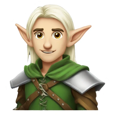 rogue male elf fantasy sticker