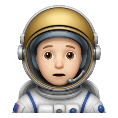 astronaut man with broken helmet sticker