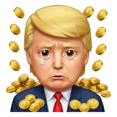Donald trump qui pleur de l’argent sticker
