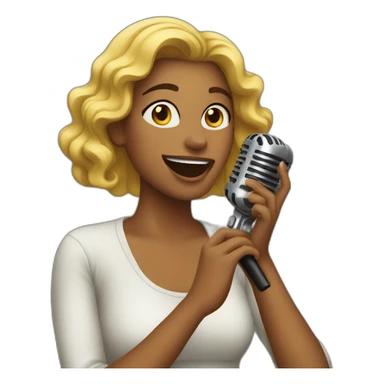 Mujer cantando sticker