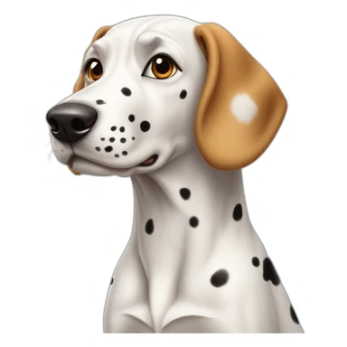 hound dog mix with dalmatian sticker