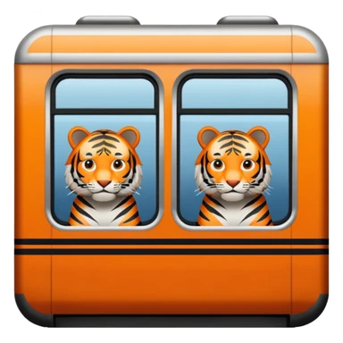 2 animaux de sibérie dans le train sticker