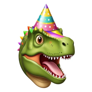 festive funny t-rex face sticker