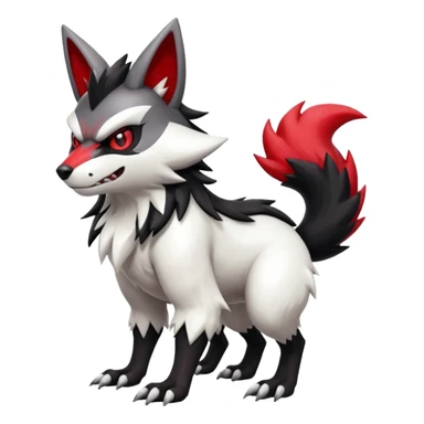 Shiny furry cool Zangoose-Obstagoon-fusion sticker