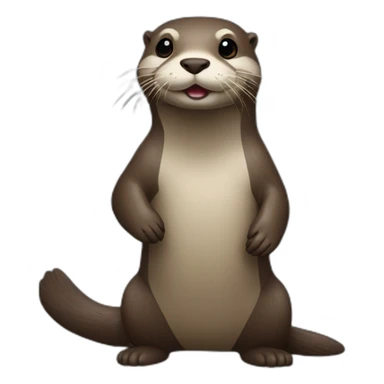 Otter saying « debout » sticker