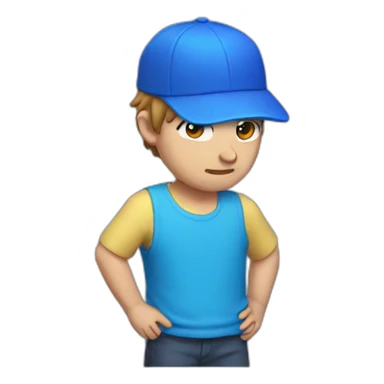 MrBeast wearing a blue cap sticker