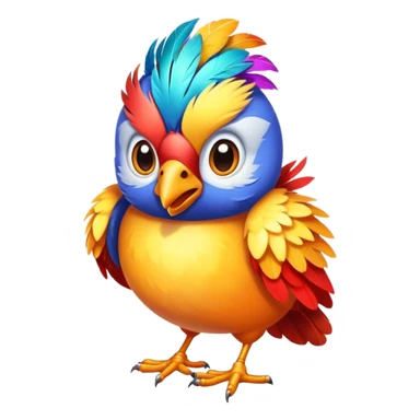Bird playing a game  sticker