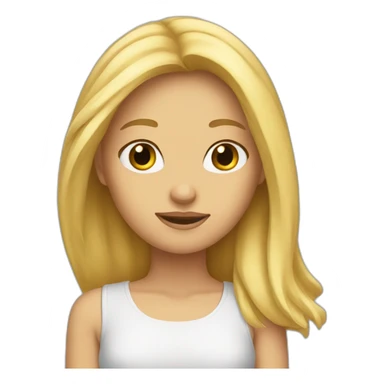 blonde-haired-girl-with-the-thoughts-What? sticker