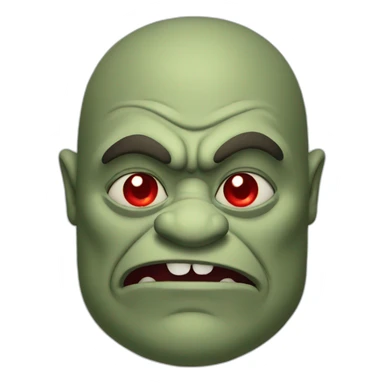 ogre with red eyes sticker