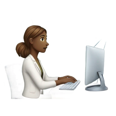 Computer science woman sticker