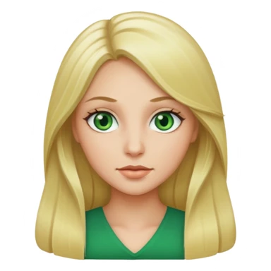 green eyes blonde long hair sticker