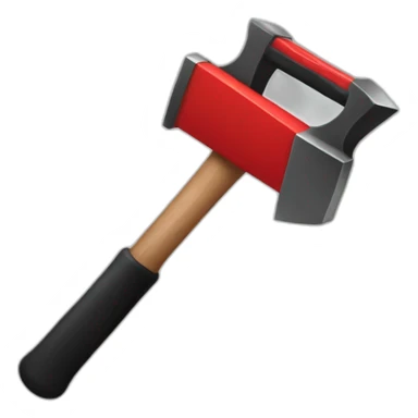 ReD and black friendly hammer sticker