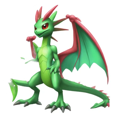 Full body sharp edgy shiny punk colorful Fairy-Flygon-Scyther-grovyle sticker