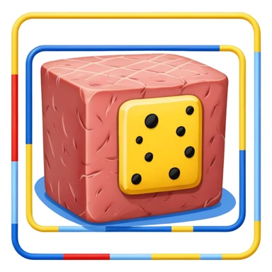  spam meat mondrian style painting back sticker