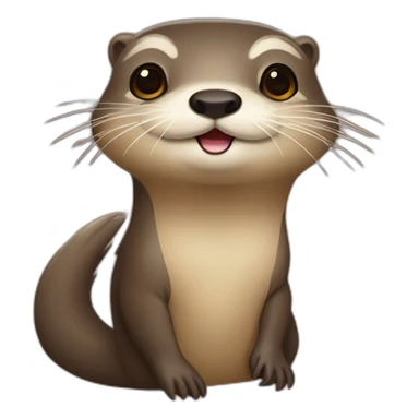 Loutre avec barbichette sticker