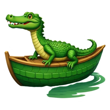 Alligator on a boat sticker