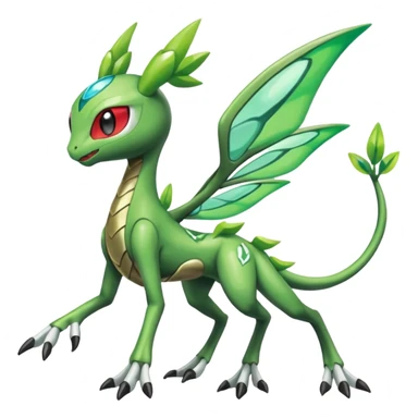 Meloetta-Flygon-Scyther-Celebi-Zygarde-Electrike-Fakémon-fusion, full body sticker